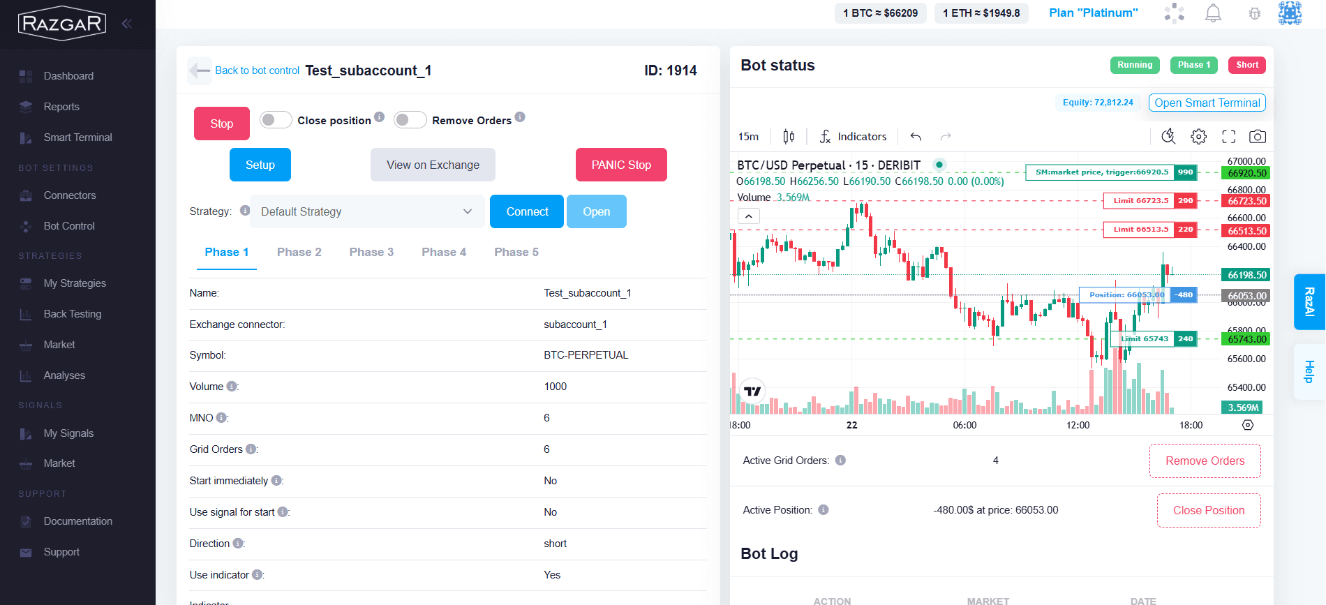 RazgaR bot profile screen